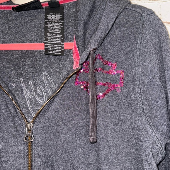 HARLEY DAVIDSON Breast Cancer Awareness Zip Up Hoodie, Size 2Xl - Picture 3 of 8